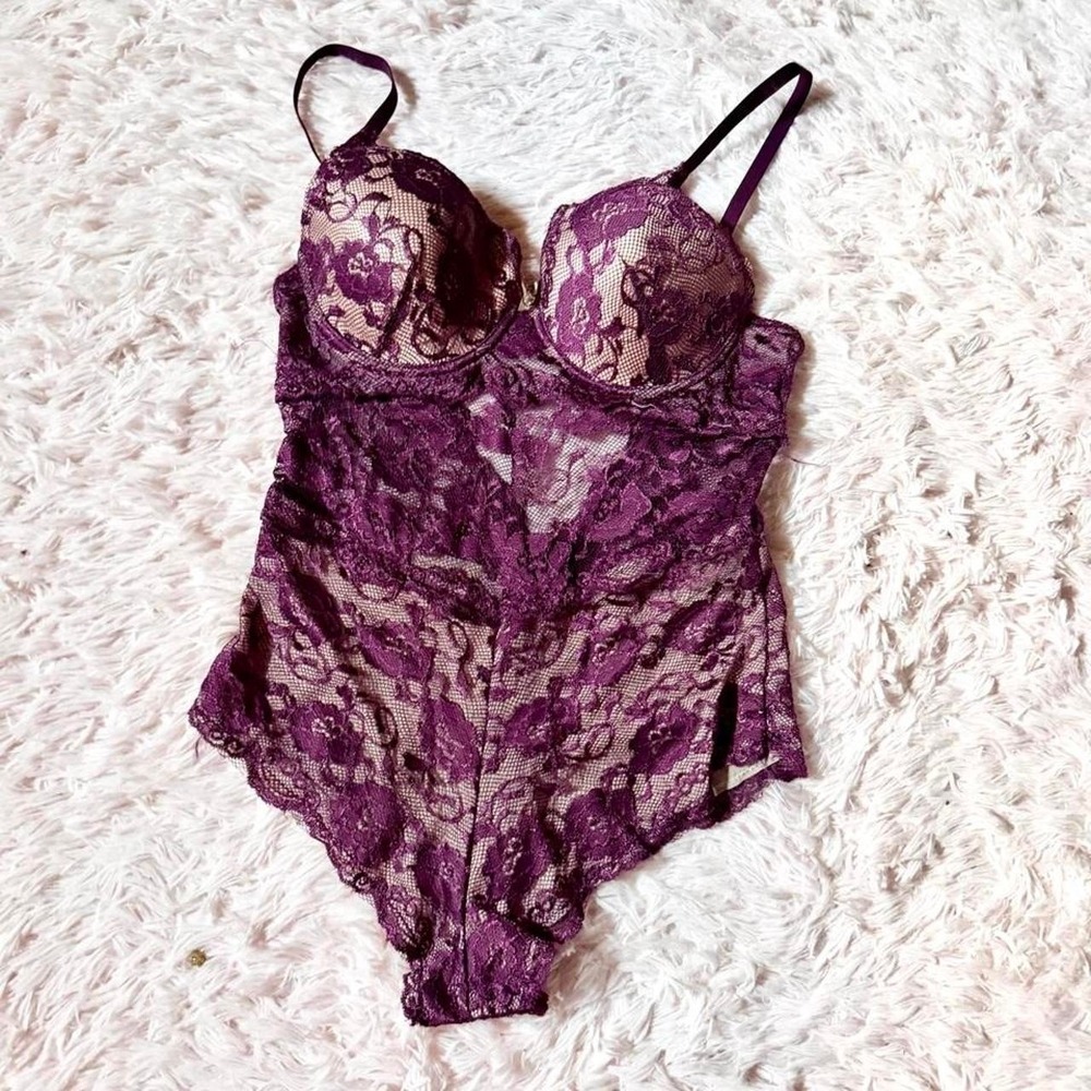 Romantic Sexy Dark Fairy Sheer Lace Bodysuit Lingerie Womens L Romantic Fairy‎